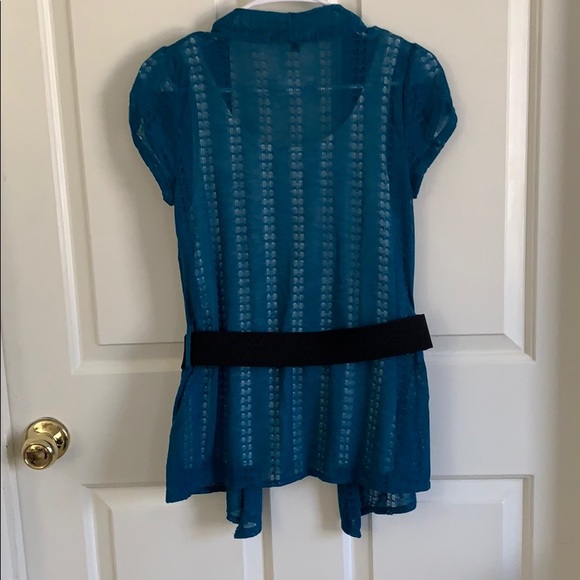 NWT HeartSoul Layered Top with Black Belt - Picture 3 of 9